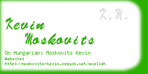 kevin moskovits business card